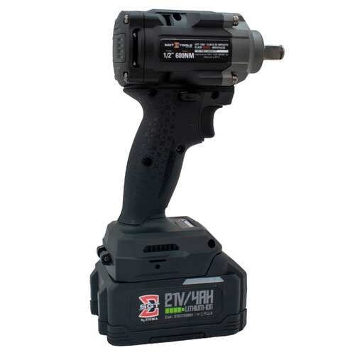 Chave de impacto a bateria 21V 4Ah encaixe 1/2
