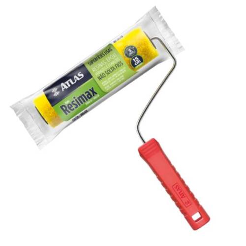 Rolo de l� para pintura 15 cm com suporte Resimax - 339/15A