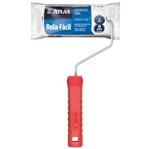 Rolo de espuma para pintura 9 cm com suporte - AT709/5 Rolo de espuma para pintura 9 cm com suporte - AT709/5