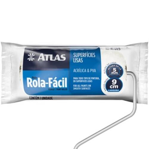 Rolo de espuma para pintura 9 cm com suporte - AT709/5 Rolo de espuma para pintura 9 cm com suporte - AT709/5