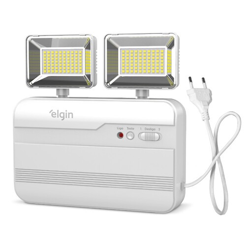 Lumin�ria de emerg�ncia LED 2.200 l�mens com 2 far�is - 48LEM2KL220  110V/220V