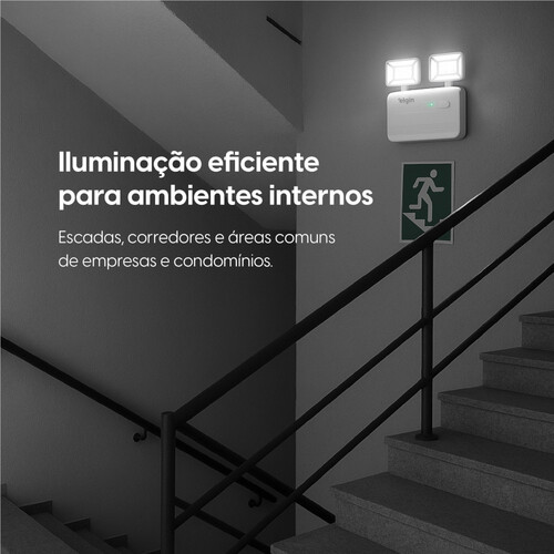 Lumin�ria de emerg�ncia LED 2.200 l�mens com 2 far�is - 48LEM2KL220  110V/220V