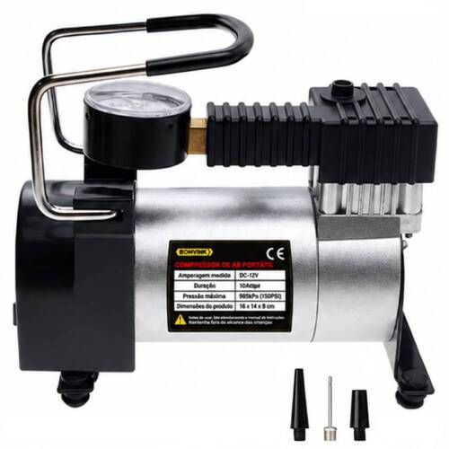 Compressor de ar port�til 12V 40 libras - BOM-8902