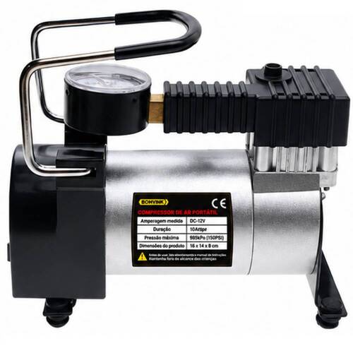 Compressor de ar port�til 12V 40 libras - BOM-8902