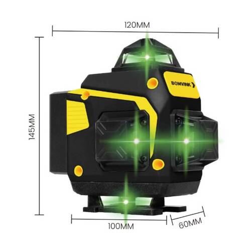 N�vel a laser verde a bateria 16 linhas 25 m com kit de acess�rios - BOM-6213