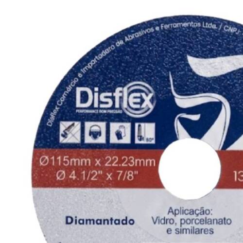 Disco diamantado para porcelanato e vidro 115 mm - 21.058