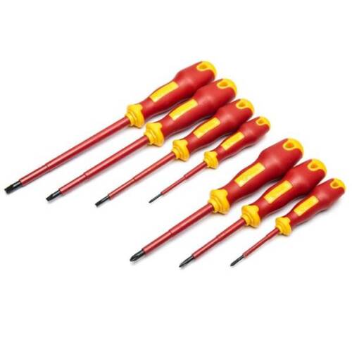 Jogo de chave de fenda e phillips isoladas VDE com 7 peças - ST09303 Jogo de chave de fenda e phillips isoladas VDE com 7 peças - ST09303