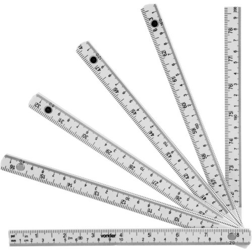 Metro de pl�stico 2 m com 10 dobras mm/pol