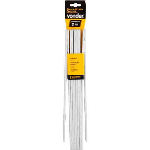 Metro de pl�stico 2 m com 10 dobras mm/pol
