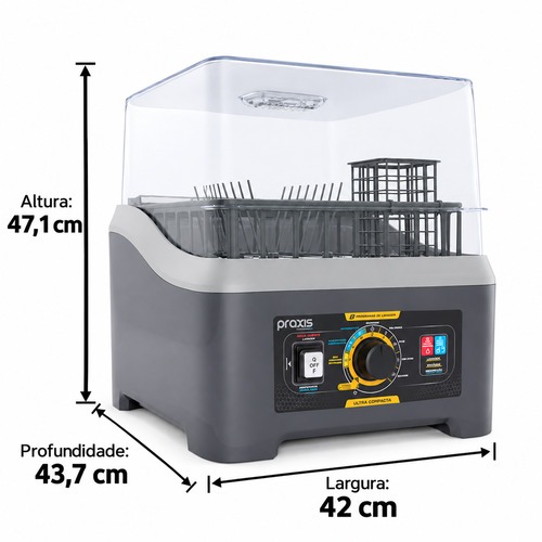 Lava-lou�as port�til semiautom�tica 8 programas 3L cinza - LLP04-2.0  110V