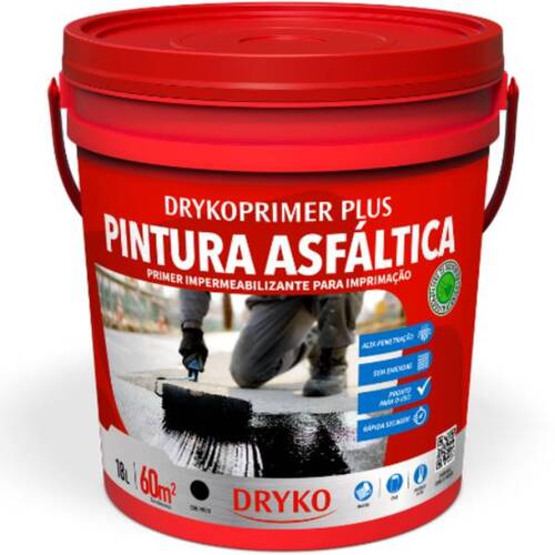 Impermeabilizante Pintura Asfáltica 18L - DrykoPrimer PLUS Impermeabilizante Pintura Asfáltica 18L - DrykoPrimer PLUS