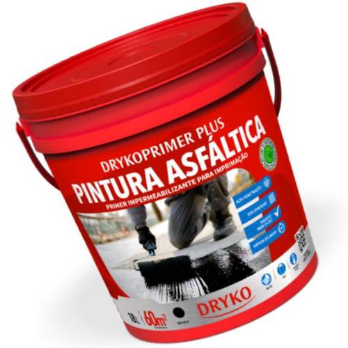 Impermeabilizante Pintura Asfáltica 18L - DrykoPrimer PLUS Impermeabilizante Pintura Asfáltica 18L - DrykoPrimer PLUS
