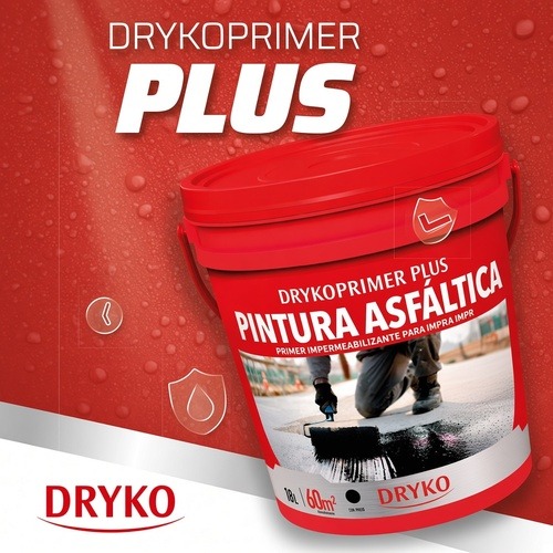 Impermeabilizante Pintura Asfáltica 18L - DrykoPrimer PLUS Impermeabilizante Pintura Asfáltica 18L - DrykoPrimer PLUS