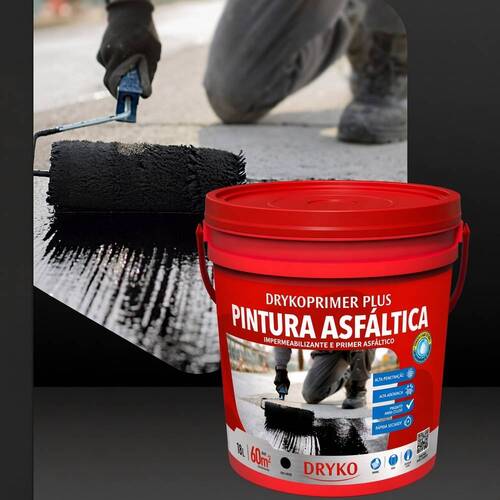 Impermeabilizante Pintura Asfáltica 18L - DrykoPrimer PLUS Impermeabilizante Pintura Asfáltica 18L - DrykoPrimer PLUS