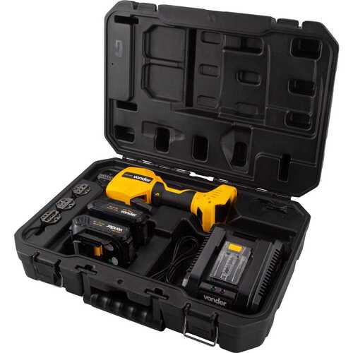 Alicate microcrimpador a bateria 18V 2Ah 0,25 a 16mm com 2 baterias AMC 160  110V/220V