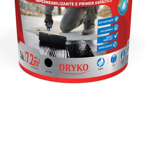 Impermeabilizante Pintura Asfáltica 3,6L - DrykoPrimer PLUS Impermeabilizante Pintura Asfáltica 3,6L - DrykoPrimer PLUS
