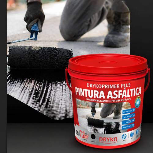 Impermeabilizante Pintura Asfáltica 3,6L - DrykoPrimer PLUS Impermeabilizante Pintura Asfáltica 3,6L - DrykoPrimer PLUS