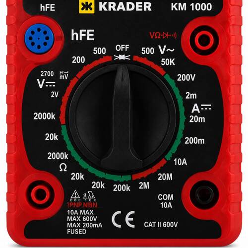 Mult�metro digital port�til 1000V CAT I AC/DC - KM-1000