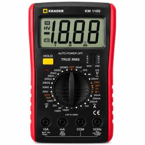 Mult�metro digital port�til 600V CAT II AC/DC - KM-1100
