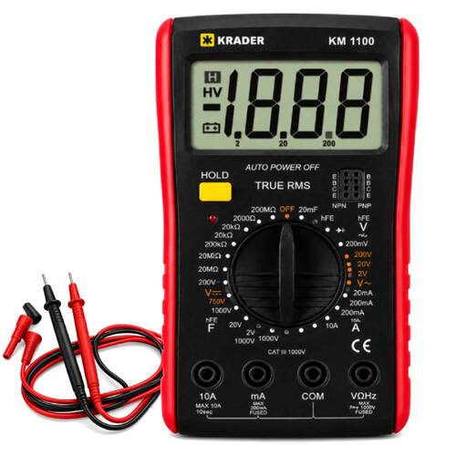 Mult�metro digital port�til 600V CAT II AC/DC - KM-1100