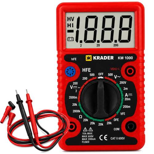 Mult�metro digital port�til 1000V CAT I AC/DC - KM-1000