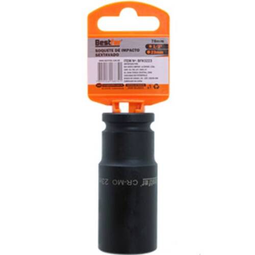 Soquete sextavado de impacto longo 23 mm encaixe 1/2