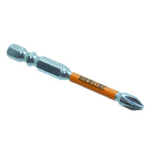 Jogo de bits phillips ph2 x 70 mm encaixe 1/4