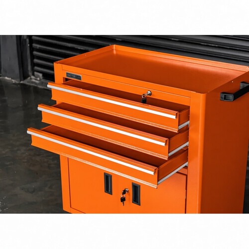 Carrinho para ferramentas com 3 gavetas e 2 portas - RLL-316