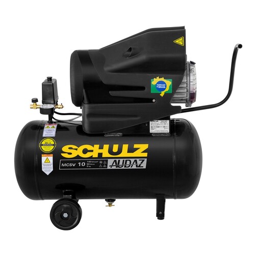 Compressor de ar 10 pés 50L 2 hp 140 libras com rodas monofásico Audaz - MCSV 10/50 220V Compressor de ar 10 pés 50L 2 hp 140 libras com rodas monofásico Audaz - MCSV 10/50 220V