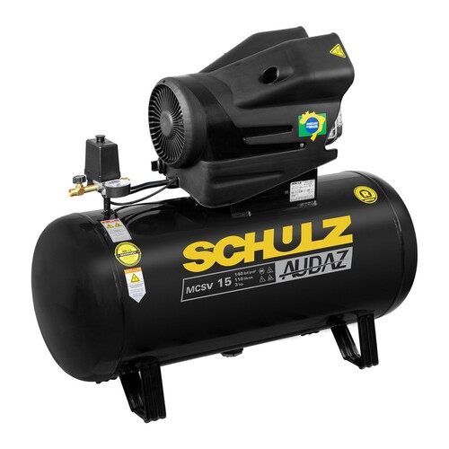 Compressor de ar 15 p�s 110L 3 hp 140 libras monof�sico Audaz - MCSV 15/110  220V
