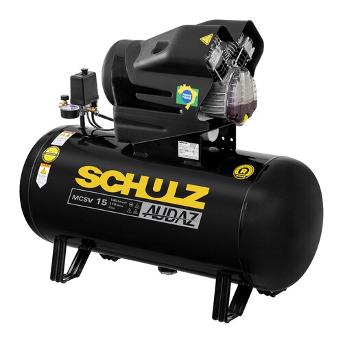 Compressor de ar 15 p�s 110L 3 hp 140 libras monof�sico Audaz - MCSV 15/110  220V