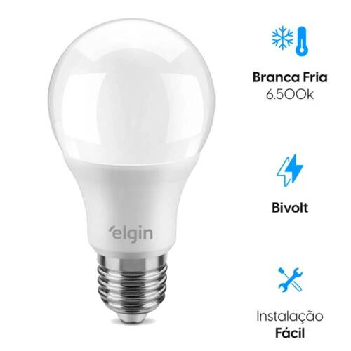 L�mpada led bulbo 7W 540 l�mens branca fria - LEDA55  110V/220V