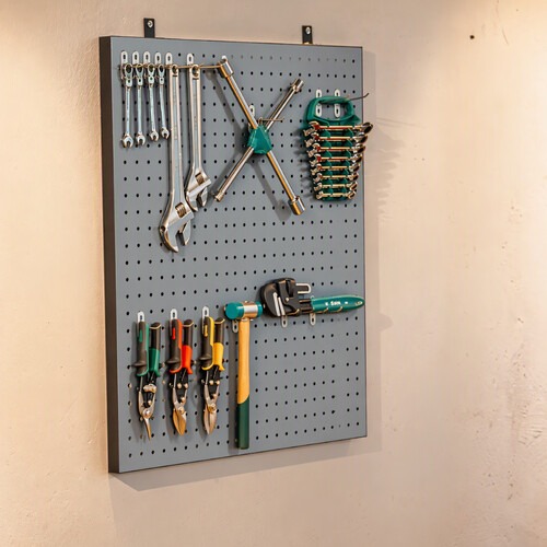 Painel para ferramentas perfurado metálico 900 x 900 mm - RLL-140 Painel para ferramentas perfurado metálico 900 x 900 mm - RLL-140