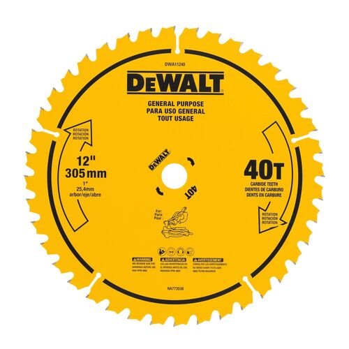 Disco de serra para madeira 305 x 25 mm 40 dentes - DWA11240 Disco de serra para madeira 305 x 25 mm 40 dentes - DWA11240