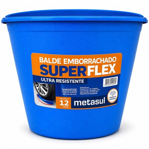 Balde emborrachado 12 litros ultra resistente - Superflex