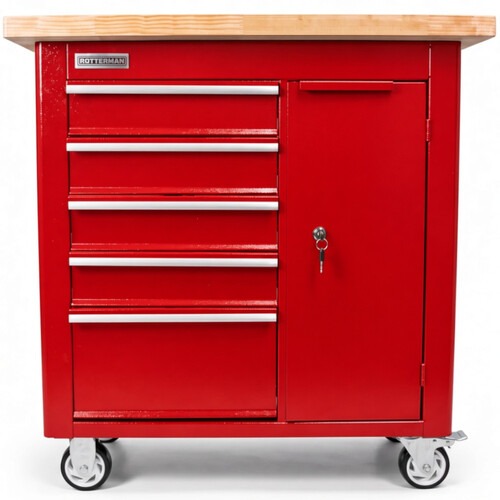 Bancada m�vel com 5 gavetas e porta lateral - RLL-277