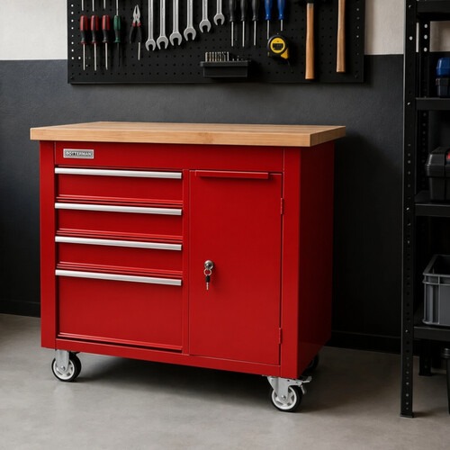 Bancada m�vel com 5 gavetas e porta lateral - RLL-277