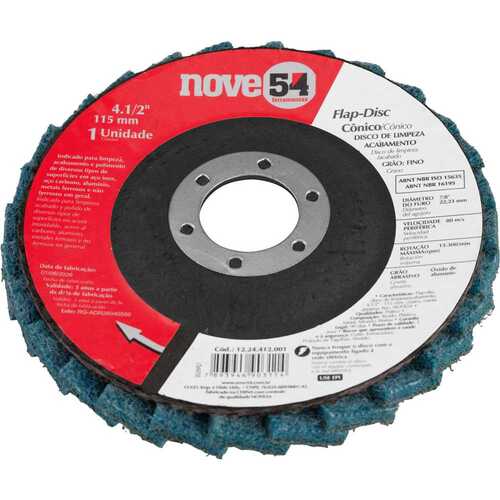 Disco de lixa Nove54 flap disc c�nico 4.1/2