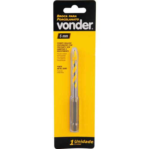 Broca de metal duro Vonder para porcelanato 5 mm