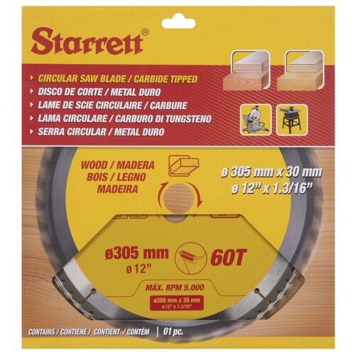 Disco de serra para madeira 305 x 30 mm 60 dentes - CCS305-60DW
