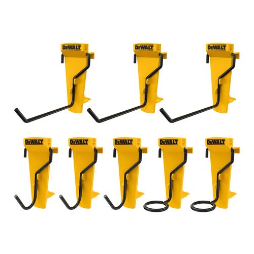 Kit de ganchos Dewalt 8 pe�as para trilho met�lico
