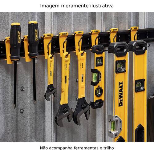 Kit de ganchos Dewalt 8 pe�as para trilho met�lico