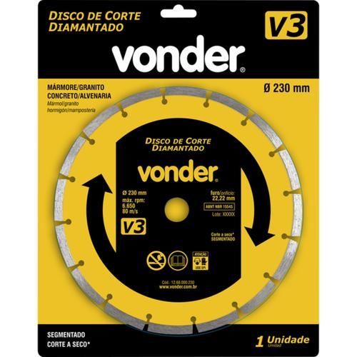 Disco diamantado segmentado 230 mm para concreto 