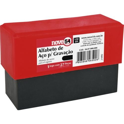 Jogo de alfabeto em aço para gravação 4 mm Jogo de alfabeto em aço para gravação 4 mm