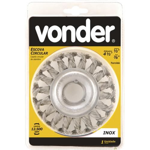 Escova de a�o inox circular torcida 4.1/2