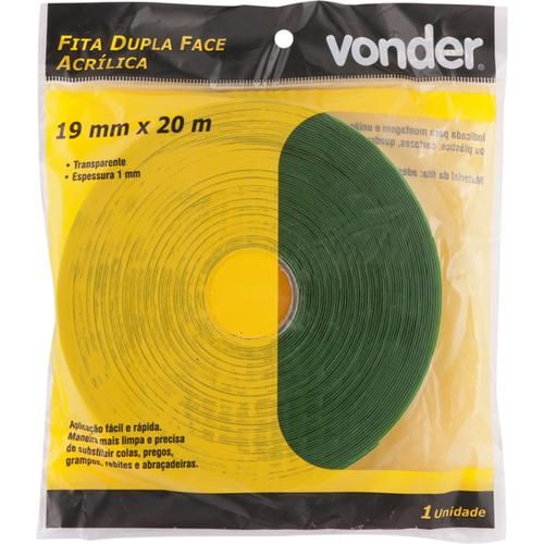Fita dupla face acr�lica 19 mm x 20 m
