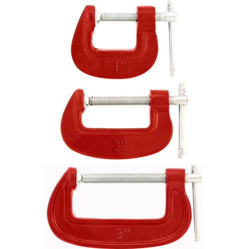 Jogo de grampos tipo C com 3 pe�as