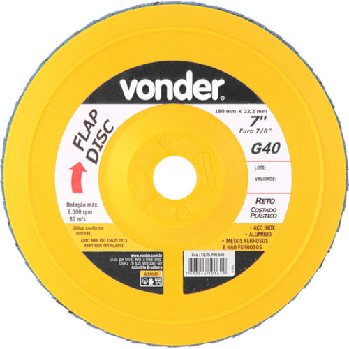 Disco de lixa flap disc reto 7