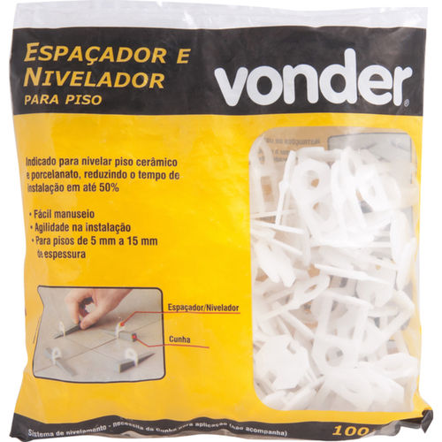 Espa�ador e nivelador para piso 2,0 mm pacote com 100 pe�as