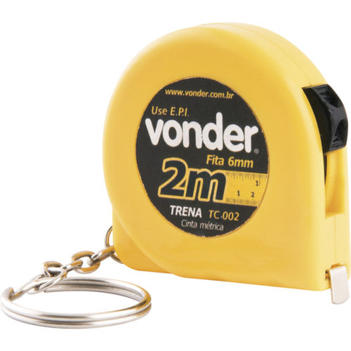 Trena em fita de aço 19 mm x 5 m com trena chaveiro 2 m - TCV 2005 Trena em fita de aço 19 mm x 5 m com trena chaveiro 2 m - TCV 2005